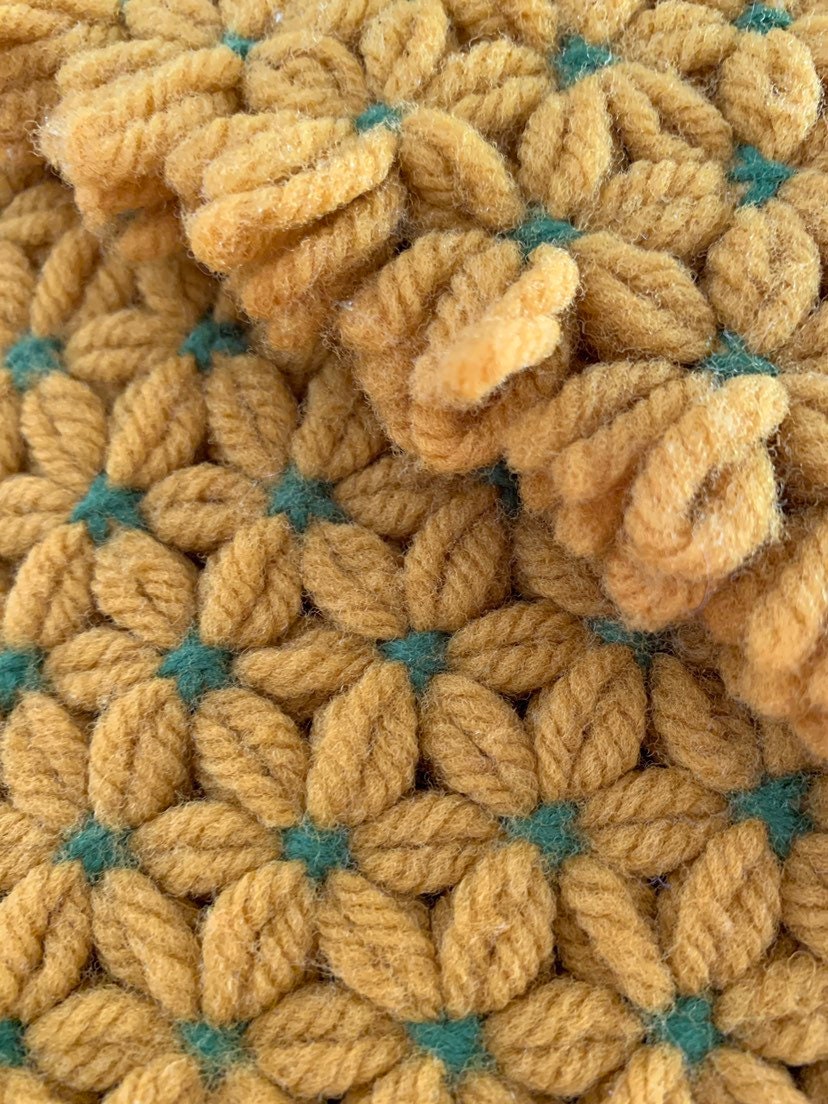 Floral Square Crochet Placemats Set of 6