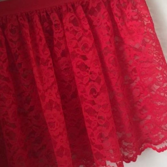 Red Lace Christmas Apron