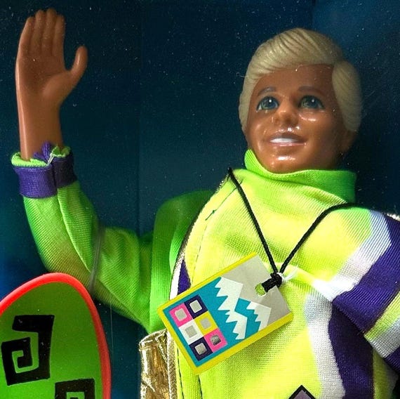 1991 Ski Fun Ken - Winter Sports Barbie Boyfriend - New In Box