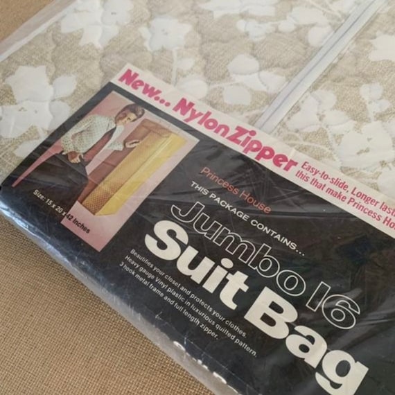 NOS Hanging Garment Bag Princess House Vinyl Storage Bag