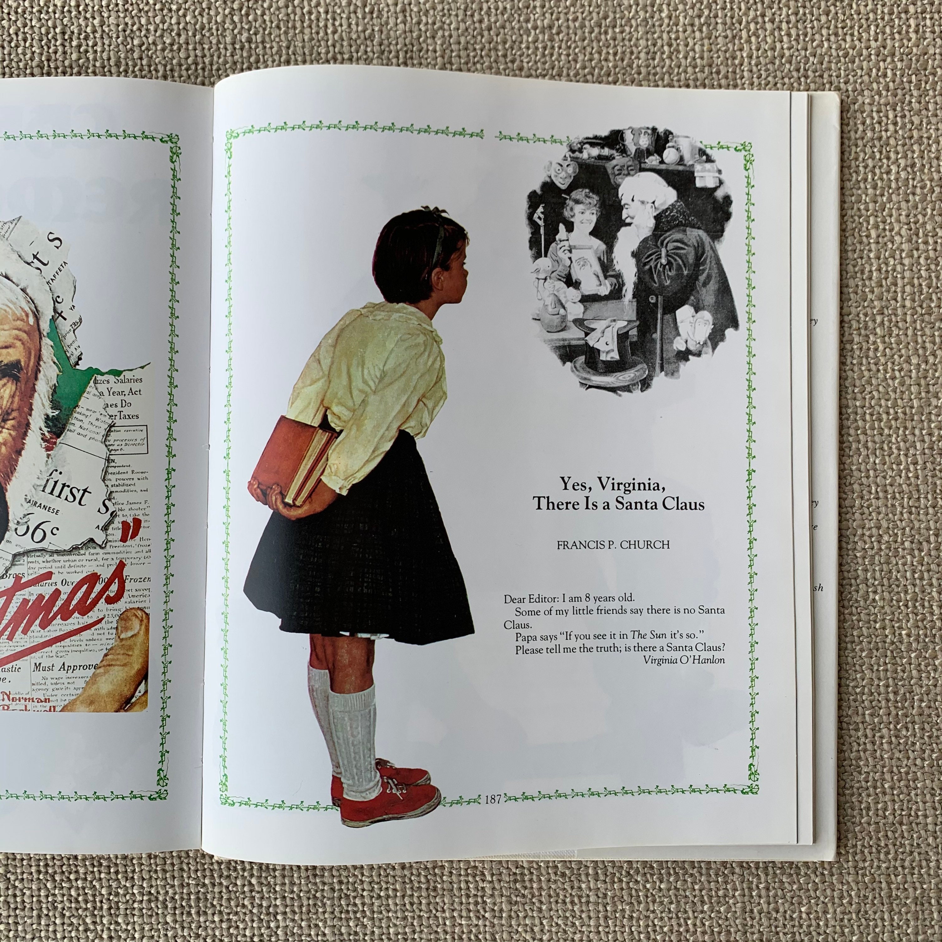 Norman Rockwell Christmas Book 1977 Thick Hardback With
