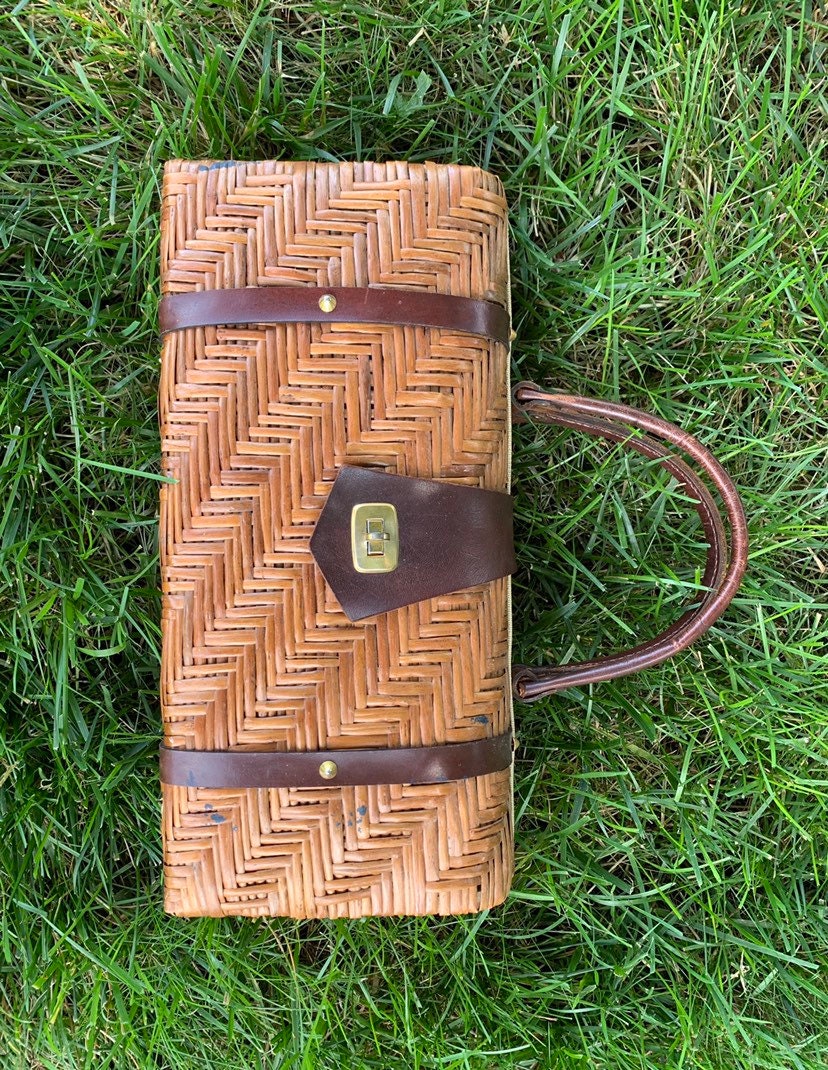 Rectangular Basket Weave Purse