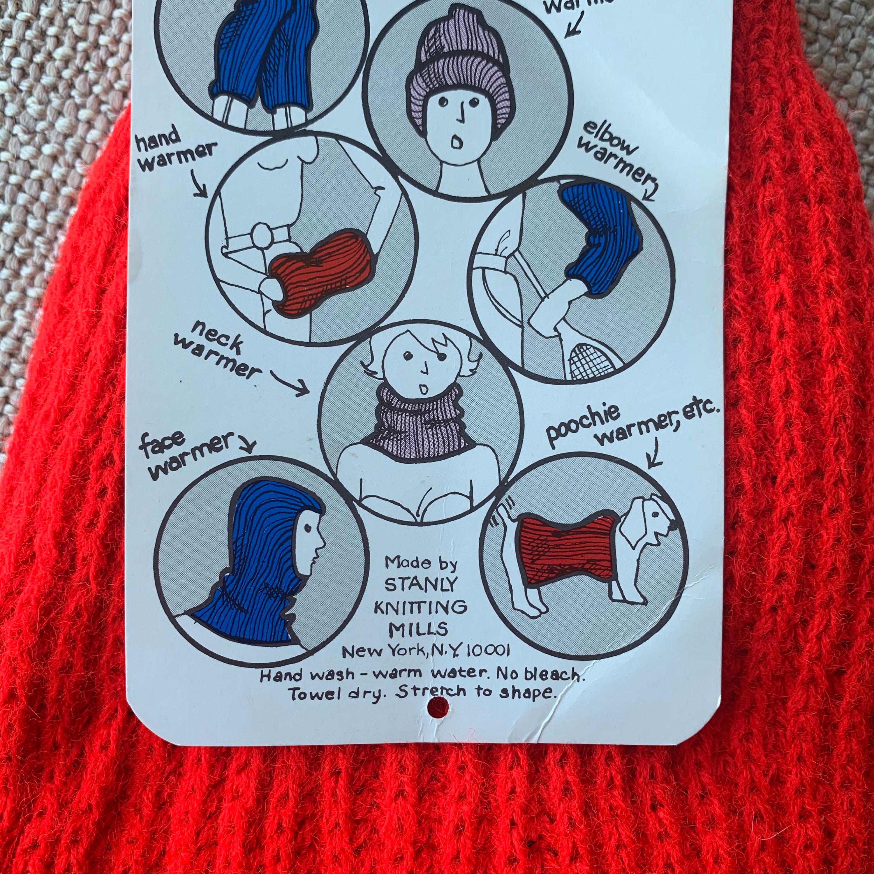 The Funny Thing Bright Red Winter Accessory by Stanly Knitting