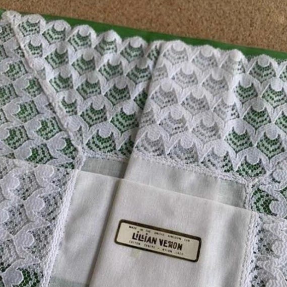 Lillian Vernon Lace Handkerchief New Old Stock (NOS) Pocket Square