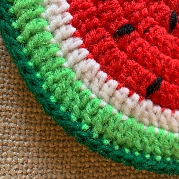 Watermelon Crochet Pot Holder Handmade Kitchen Helper