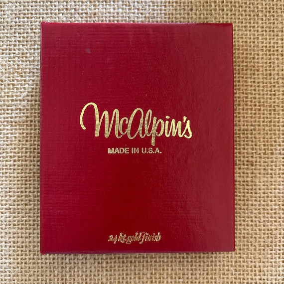 1995 McAlpin’s Tall Stacks Christmas Ornament • Cincinnati Fountain Square • 24K Gold Finish Collectible • Department Store Memorabilia NOS