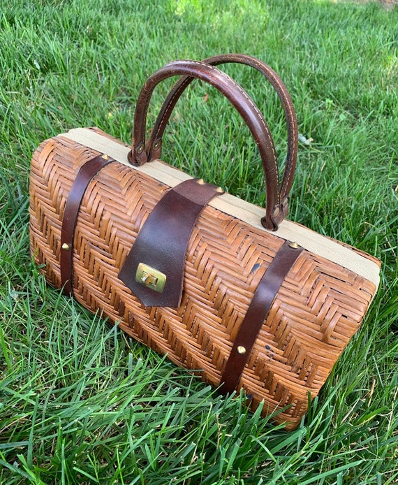 Rectangular Basket Weave Purse