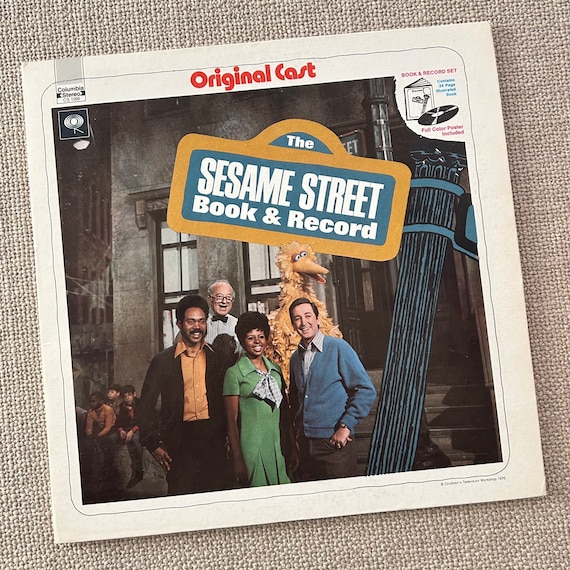 1970 Sesame Street Book and Record with Original Cast
