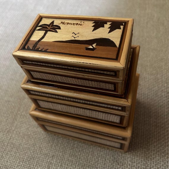Hawaiian Trinket Boxes Handmade Travel Souvenir