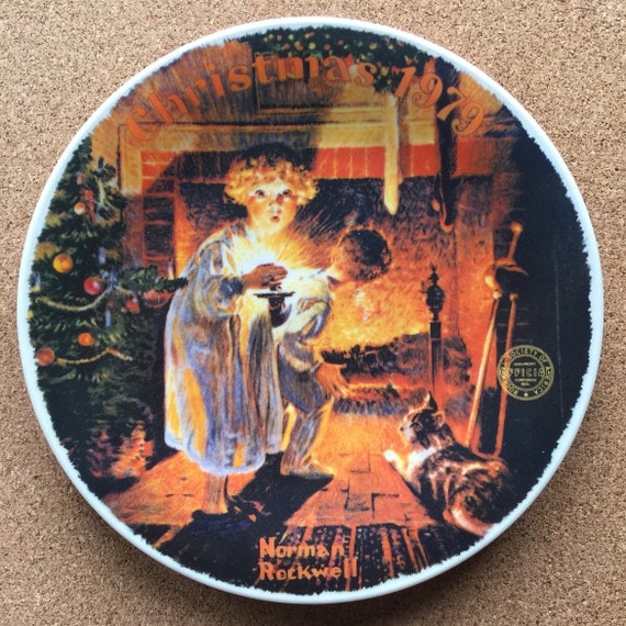 Norman Rockwell Collectible Knowles Plate "Somebody's Up There" Fine China Commemorative 1979 Dish with Original Box and Certificate