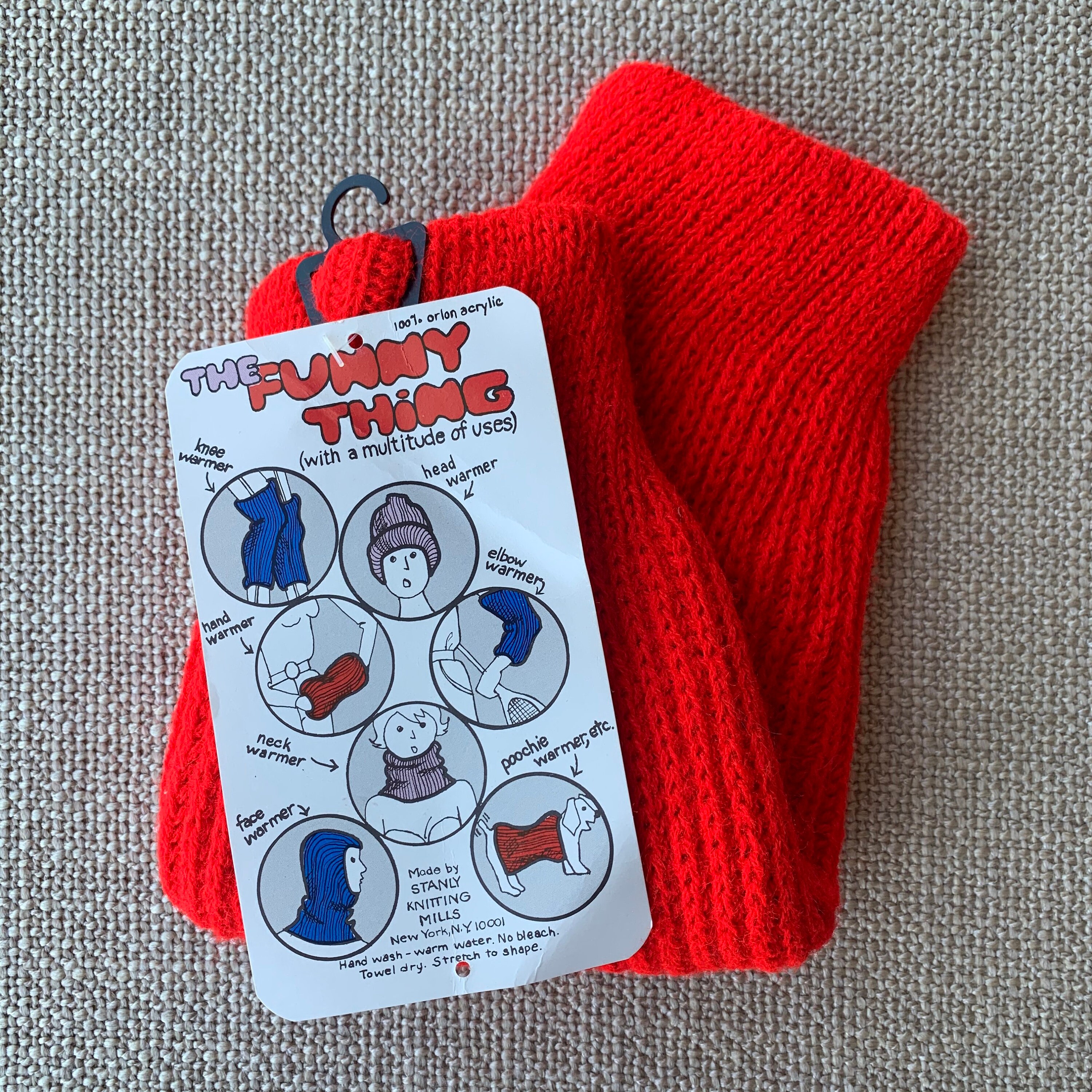 The Funny Thing Bright Red Winter Accessory by Stanly Knitting