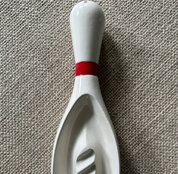 1970 Handmade Ceramic Bowling Pin Ashtray