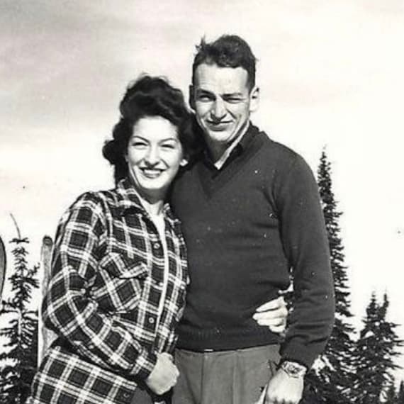1930s Ski Photo Black and White Wall Art Washington State Resort
