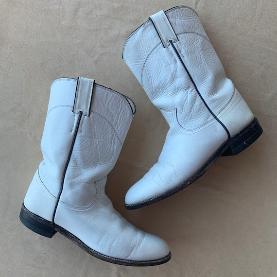 Justin Cowboy Boots White