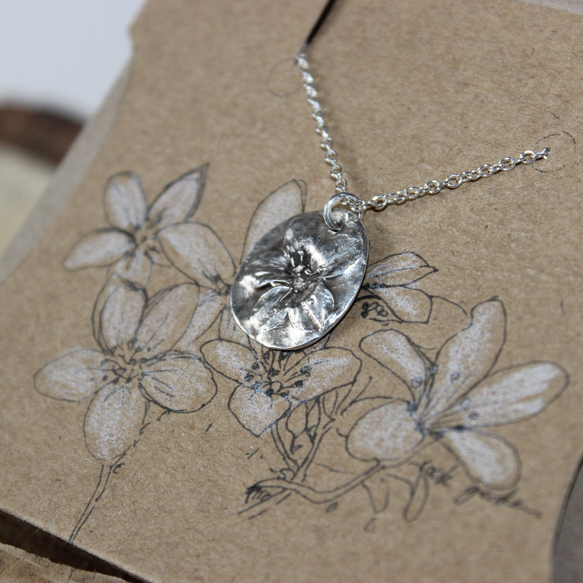 Ciondolo Esagono Fiori Nature Flowers - Argento Sterling 925 Con Zirconi - Per Bracciali E Collane - Regalo Donna