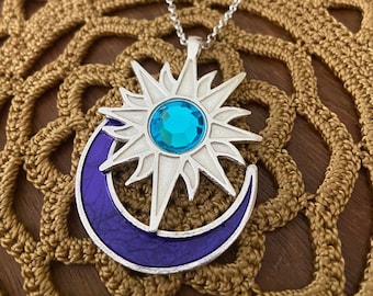 Sterling Silver - Bright finish- Twitches Miranda Sun/Moon Pendant “Twitches Too 15 year anniversary 2022 edition”