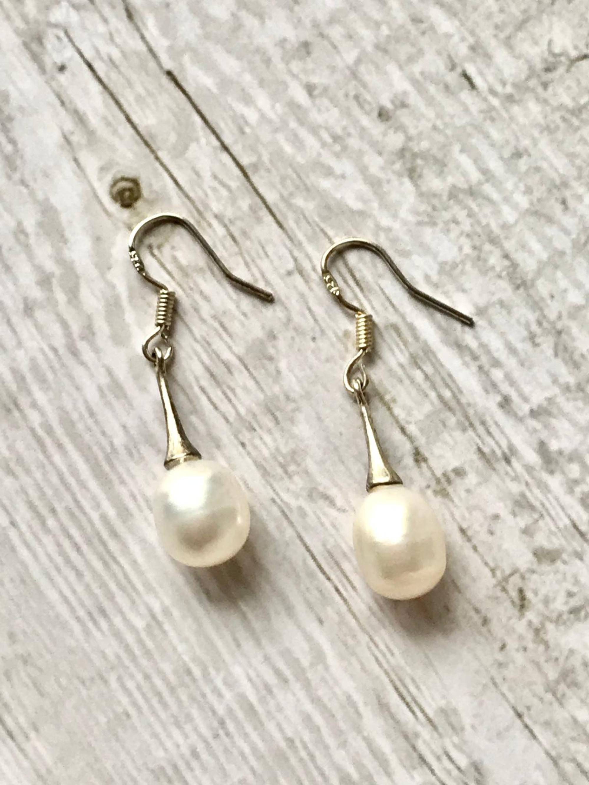 Women Pearl Earrings Freshwater Cultured Pearls 810 mm 925 Etsy