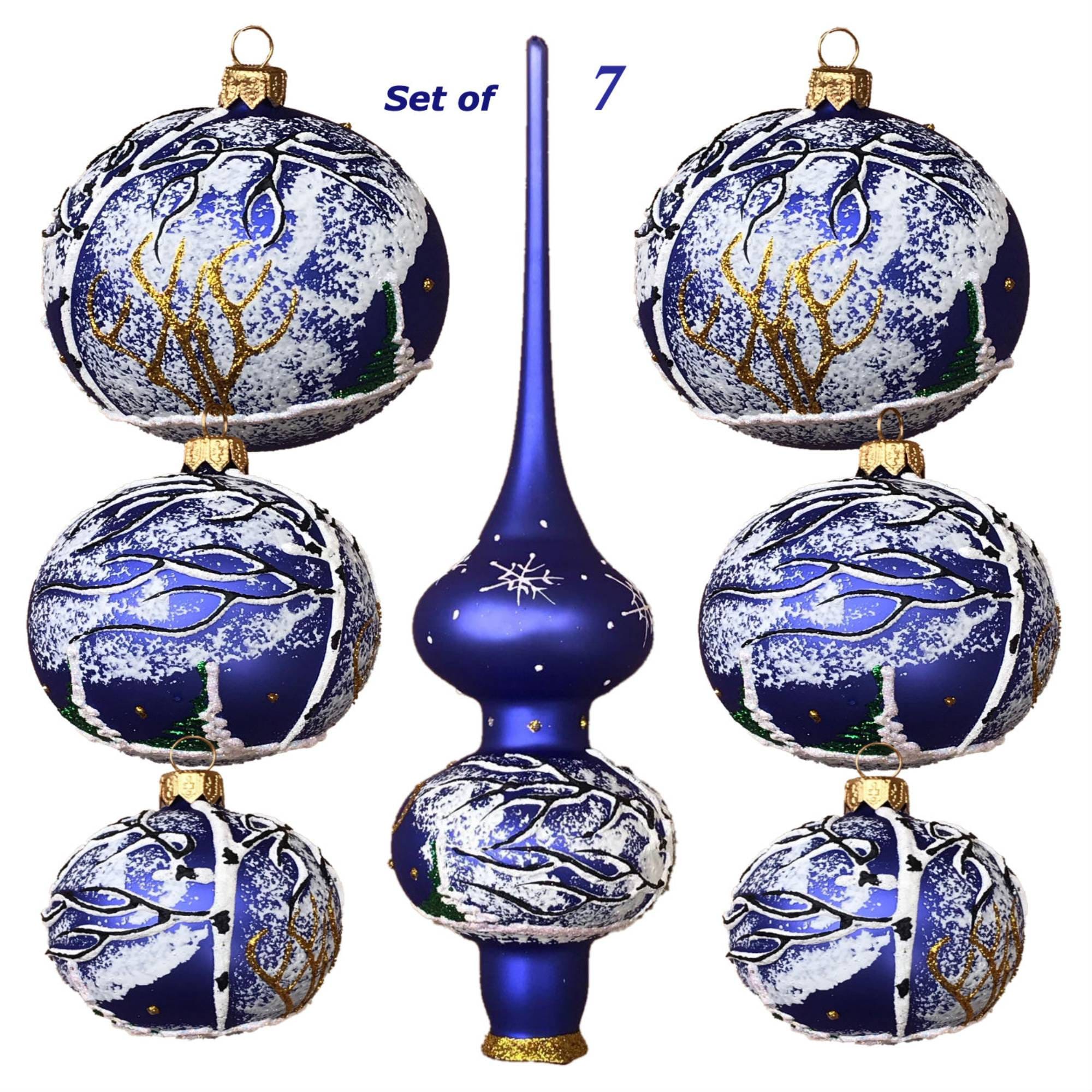 Christmas Glass Balls Christmas Xmas Baubles Tree Ornaments  Etsy