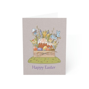 Joyeuses Pâques. Carte de voeux. Notecard vierge. Oeuvre de @Iravalley.