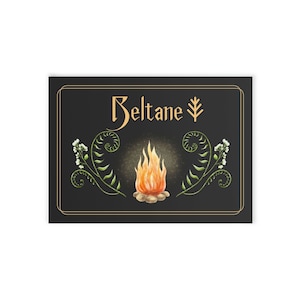 Wheel of the year. Baltane. Altar card.