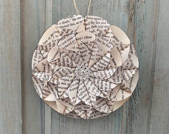A Christmas Carol by Charles Dickens Book Page Tree Ornament