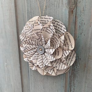 A Christmas Carol by Charles Dickens Book Page Tree Ornament