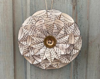 Not All Who Wander Book Page Ornament