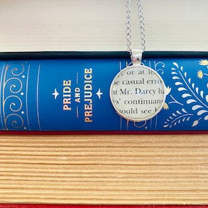Pride and Prejudice Book Page Necklace