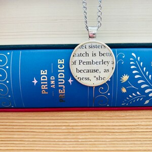 Pride and Prejudice Book Page Necklace
