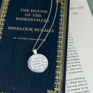 Sherlock Holmes Book Page Necklace