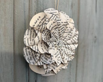 A Christmas Carol by Charles Dickens Book Page Tree Ornament