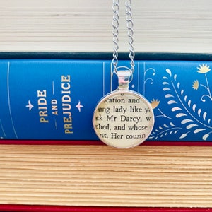 Pride and Prejudice Book Page Necklace