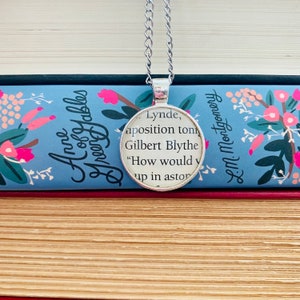 Anne of Green Gables Book Page Necklace