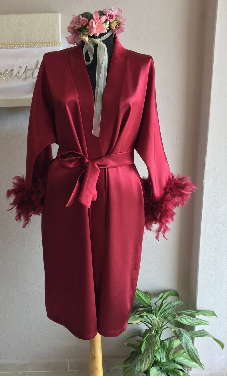 long burgundy robe