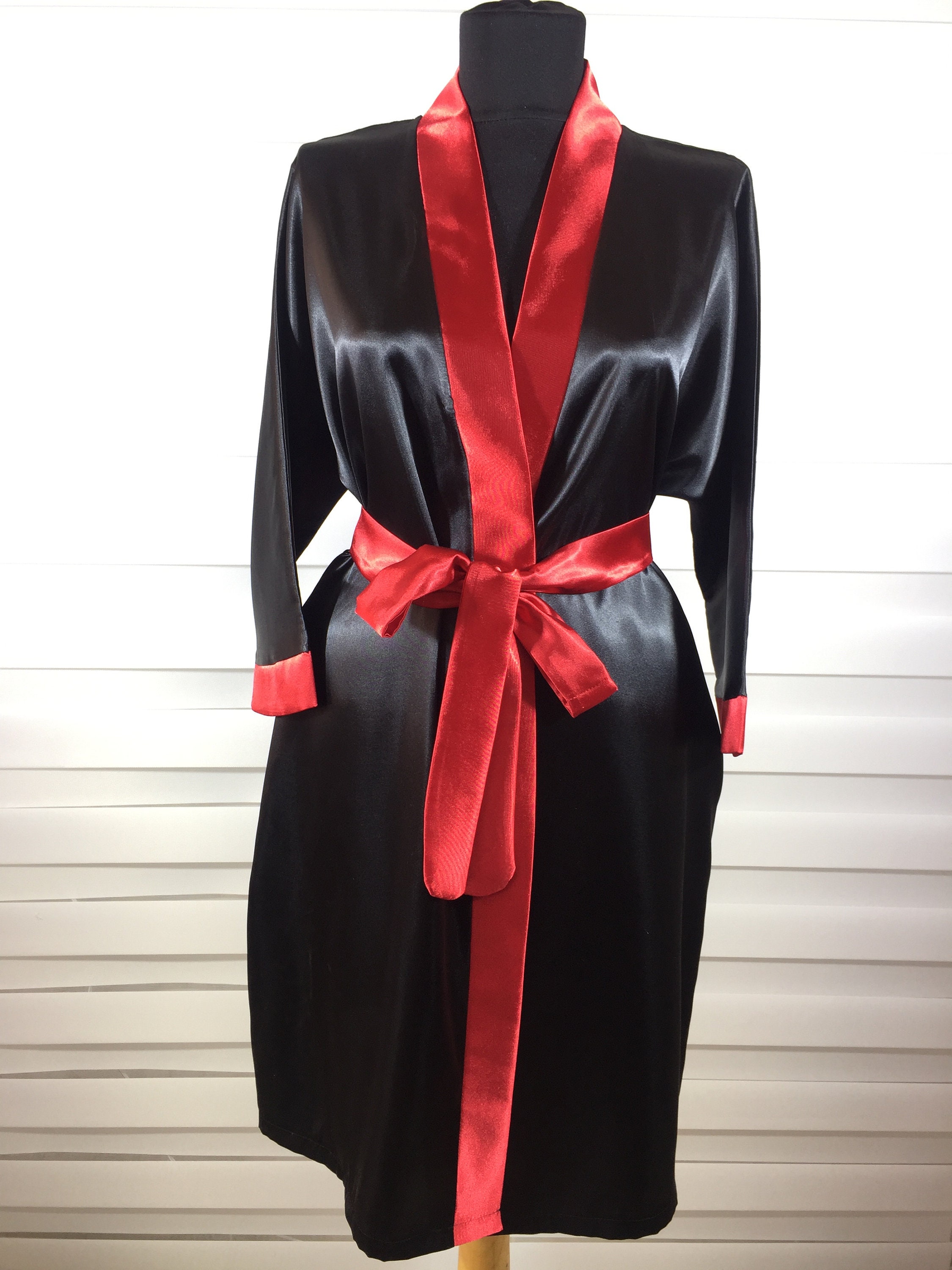 Satin Christmas Robe with Embroidered in Crystals christmas Etsy