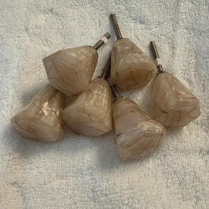 NW/OT Marble Faceted Cabinet Pull Drawer Knob Wardrobe Handle From Hobby Lobby 6