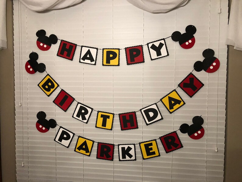 Disney Inspired Happy Birthday Banner