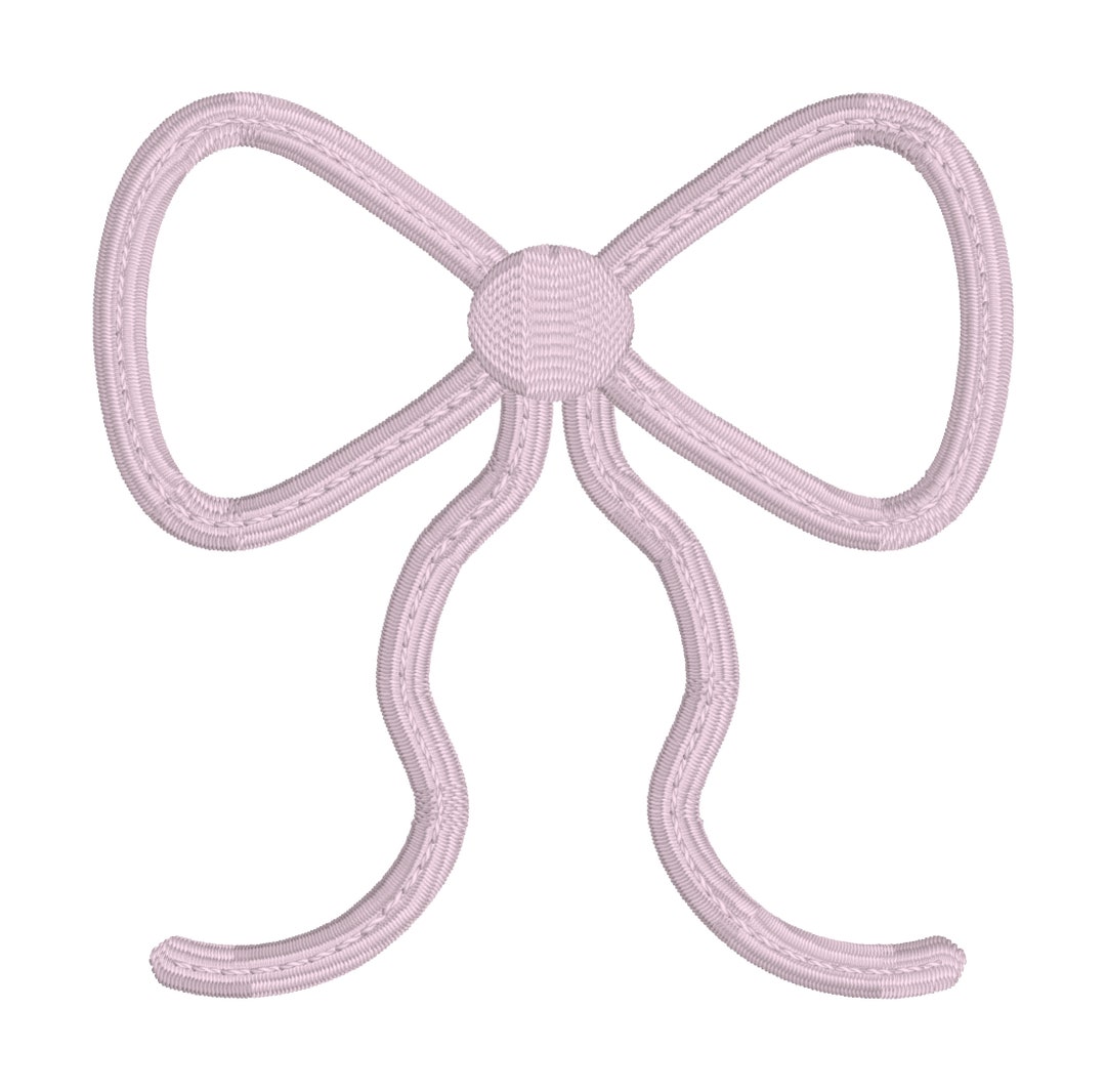 Simply Perfect Bow Top Stitch Embroidery Design Etsy