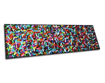 CRISS CROSS abstraktes Gemälde Acrylgemälde auf Leinwand bunt verrückt eyecatcher modern zeitgenössisch Dekoration Wandkunst Wandbild