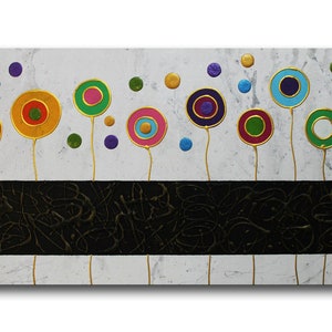 PEINTURE TABLEAU acrylique oeuvre d'art art abstrait art moderne sur toile originale unique décoration pour mur image 2