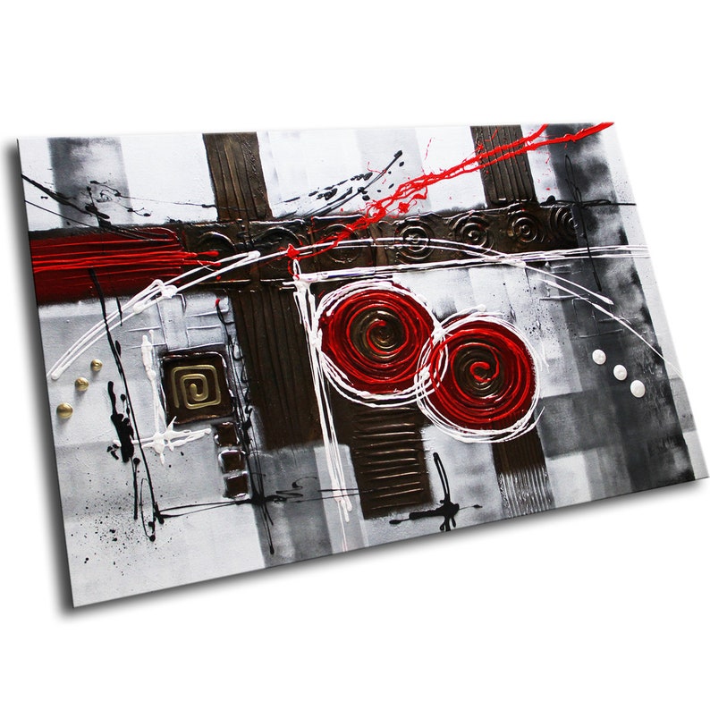 RED & COPPER Acrylgemälde 120 x 80 cm auf Leinwand Struktur Dekoration Malerei auf Leinwand moderne zeitgenössische Kunst Bild 1