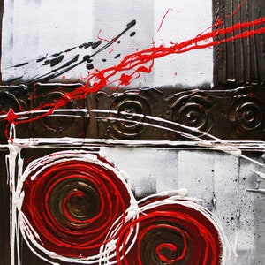 RED & COPPER Acrylgemälde 120 x 80 cm auf Leinwand Struktur Dekoration Malerei auf Leinwand moderne zeitgenössische Kunst Bild 3