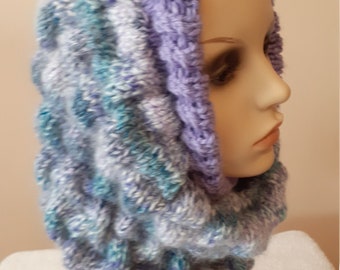 Lavender Field Easy Hat Hood Knitting Pattern