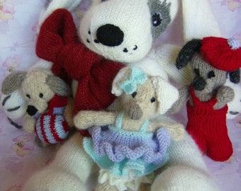 Spot the Dog & her Puppies - Easy Soft Toy Knitting Pattern
