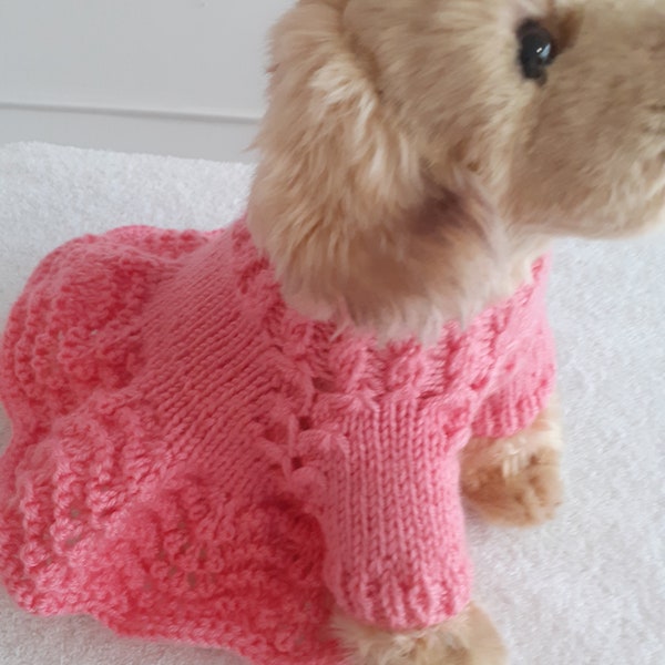 Candy Diva Dog Coat Dress Knitting Pattern