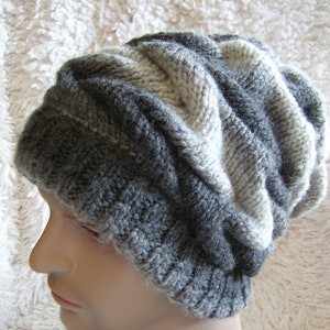 Hunk Slouchy - Easy Chunky Hat Knitting Pattern