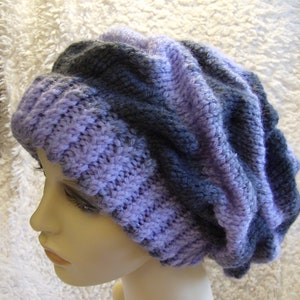 Ebony Slouchy - Unisex Hat - Easy Chunky Knitting Pattern