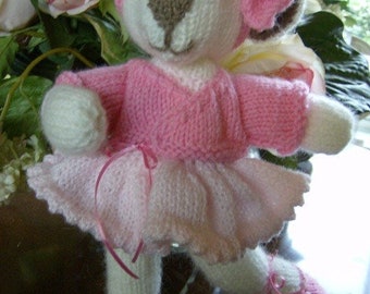 Tumbelina Ballet Bear + Clothes - Easy Soft Toy Knitting Pattern