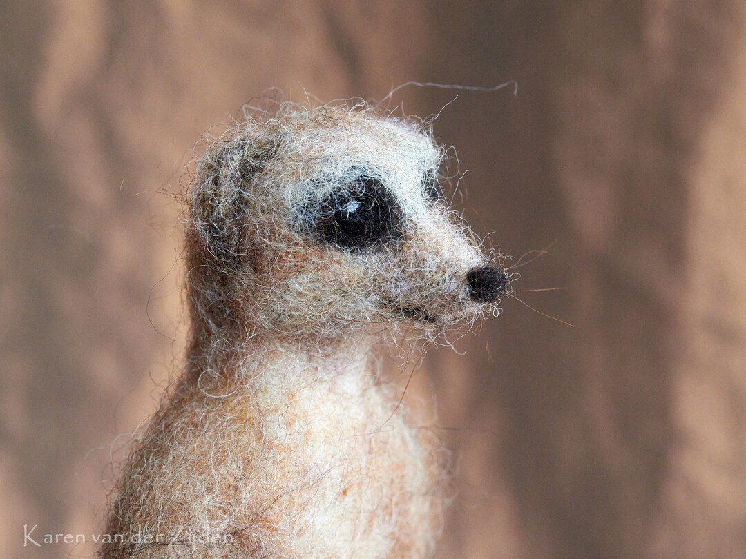 Needle Felted Meerkat Handmade Felt Animal Realistic Etsy UK