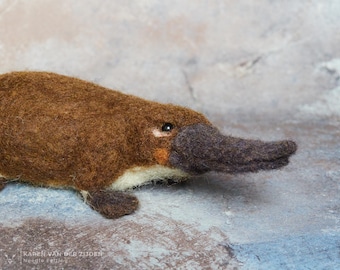 Needle Felted Platypus: Australian Wool Animal Decor